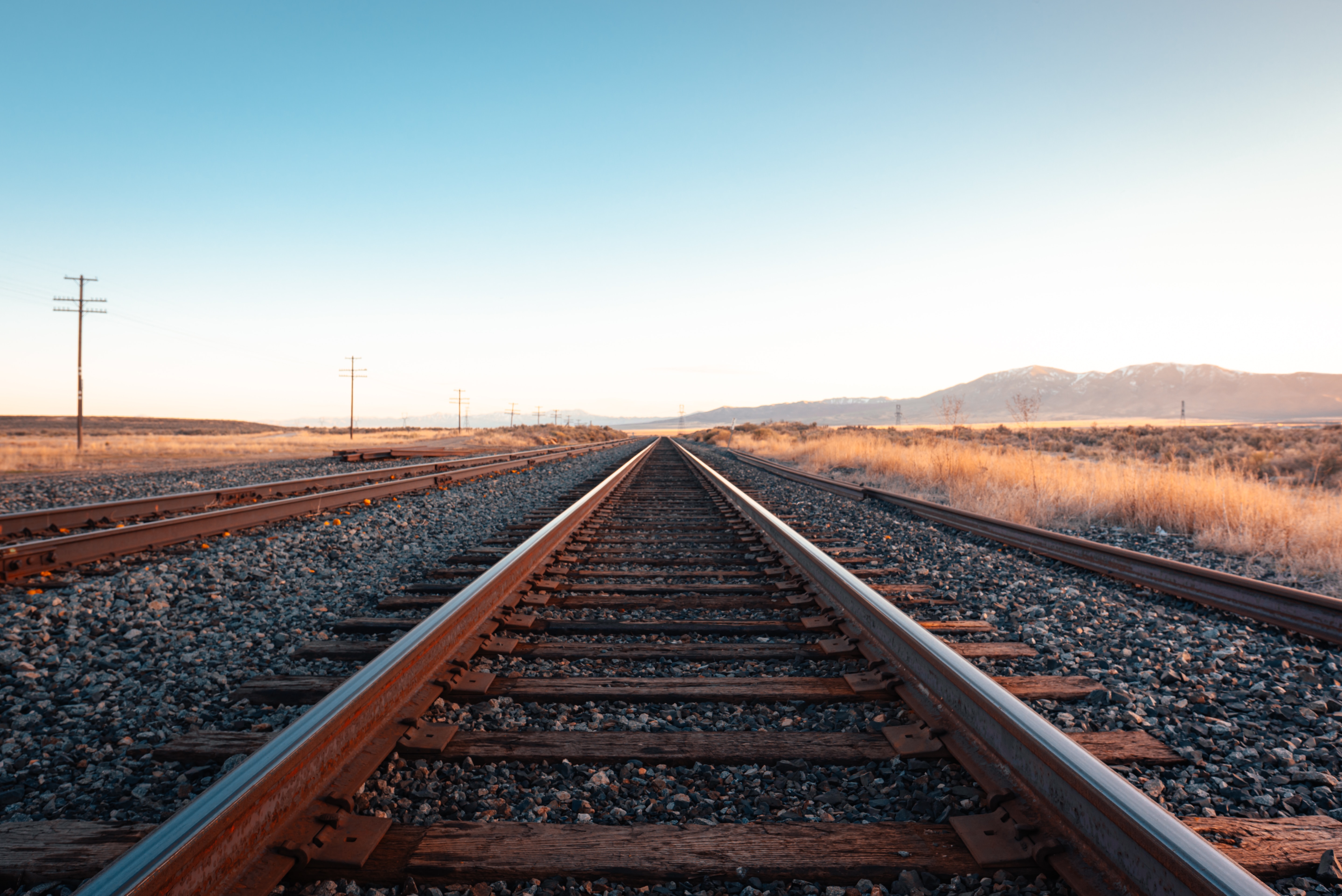 A Railway Track in the Desert