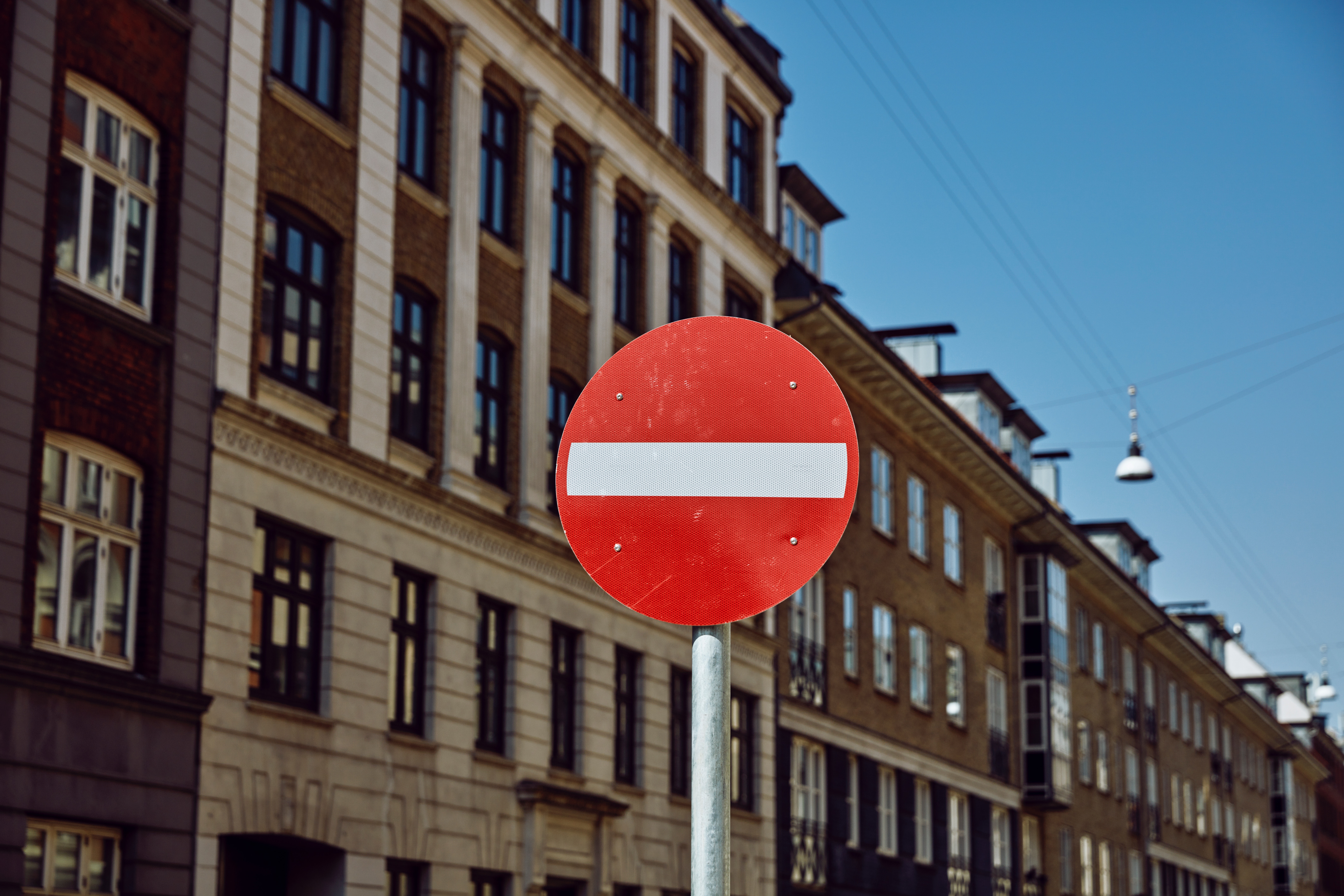 A European No Entry Sign